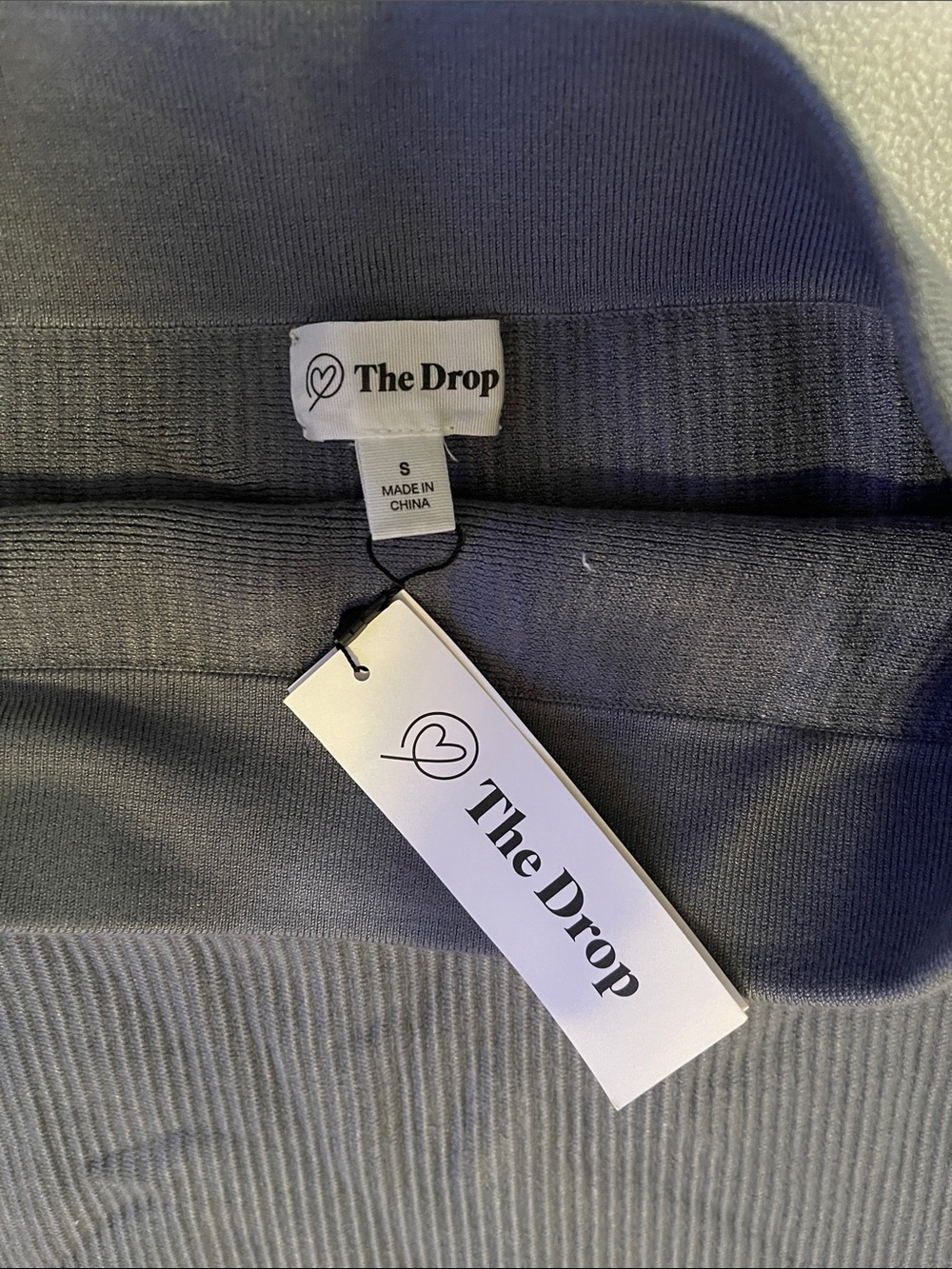 The Drop Teen Charcoal Ribbed Sweater Skirt- NWT - Picture 2 of 6